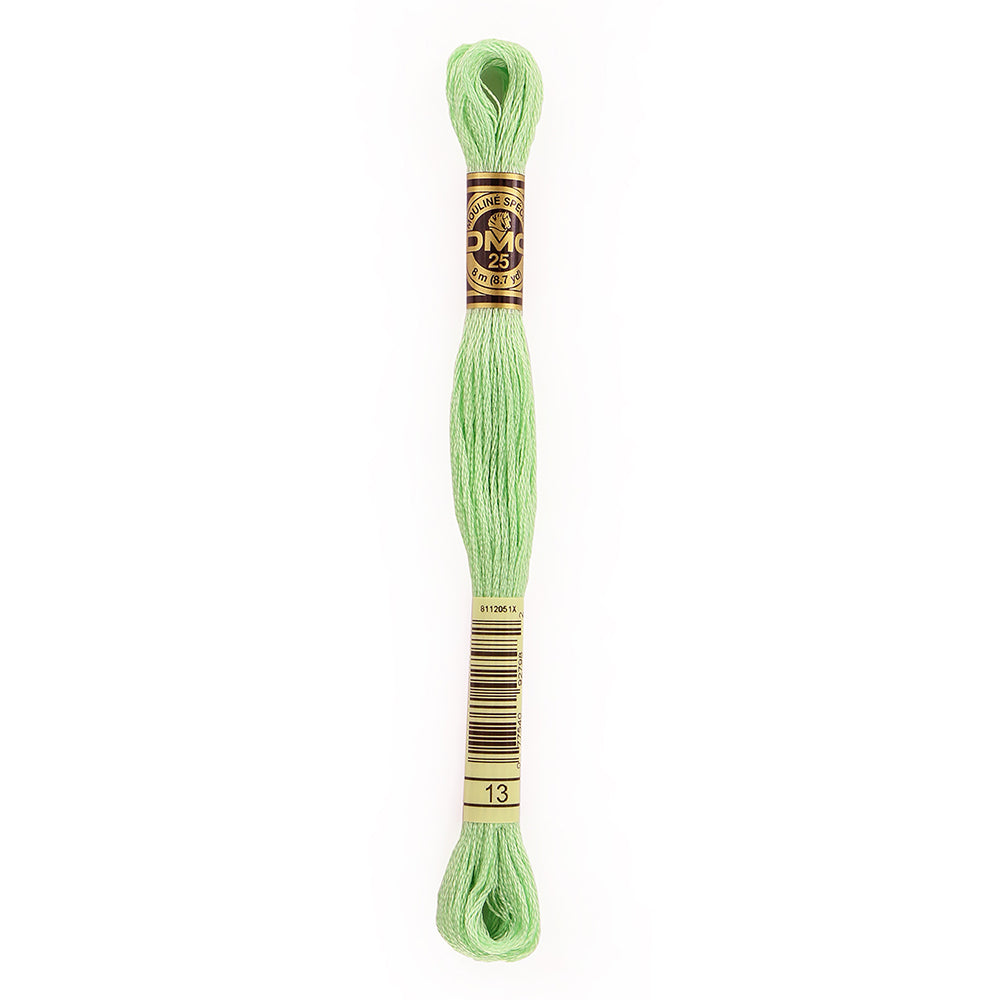 DMC 6-Strand Cotton Embroidery Floss 8m (8.7 yd) 13 Medium Light Nile Green