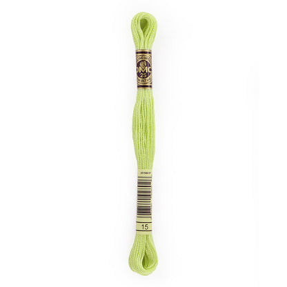 DMC 6-strand cotton embroidery floss, 15 Apple Green, 8 m (8.7 yd)