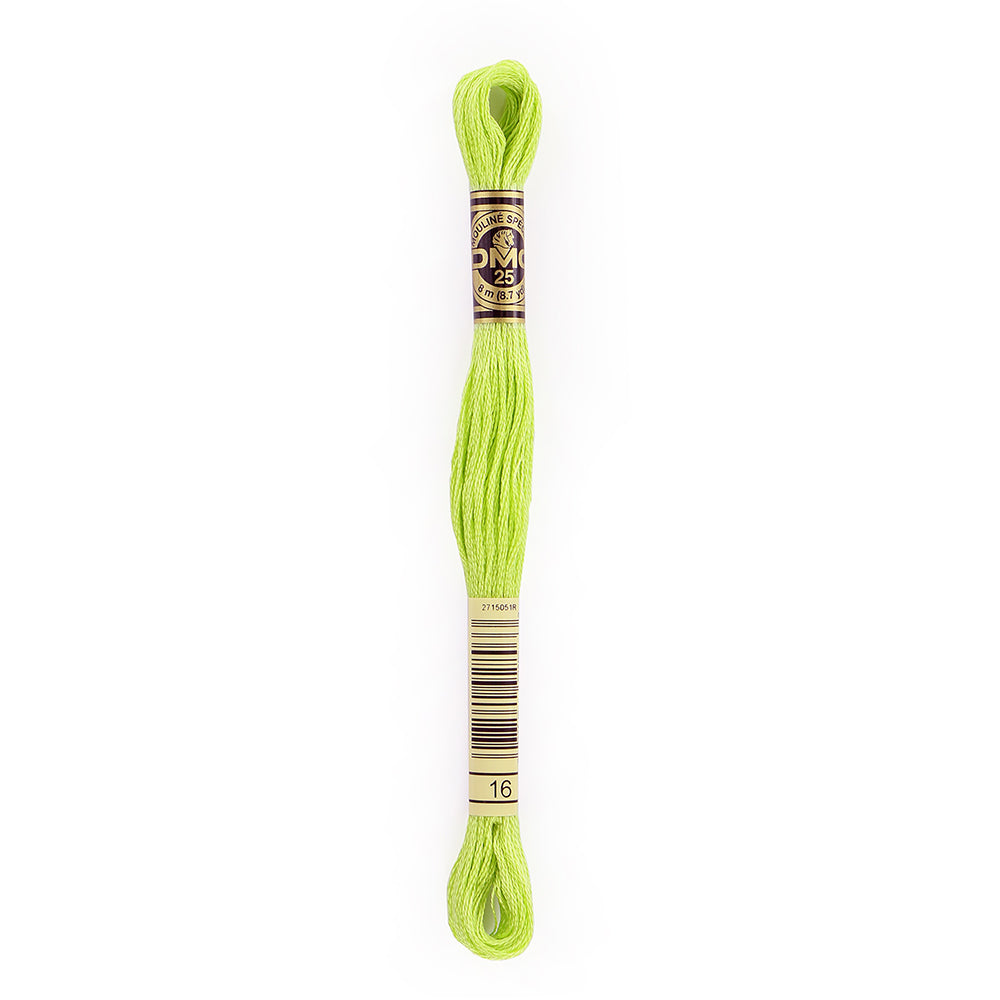 DMC 6-Strand Cotton Embroidery Floss 8m (8.7 yd) 16 Light Chartreuse