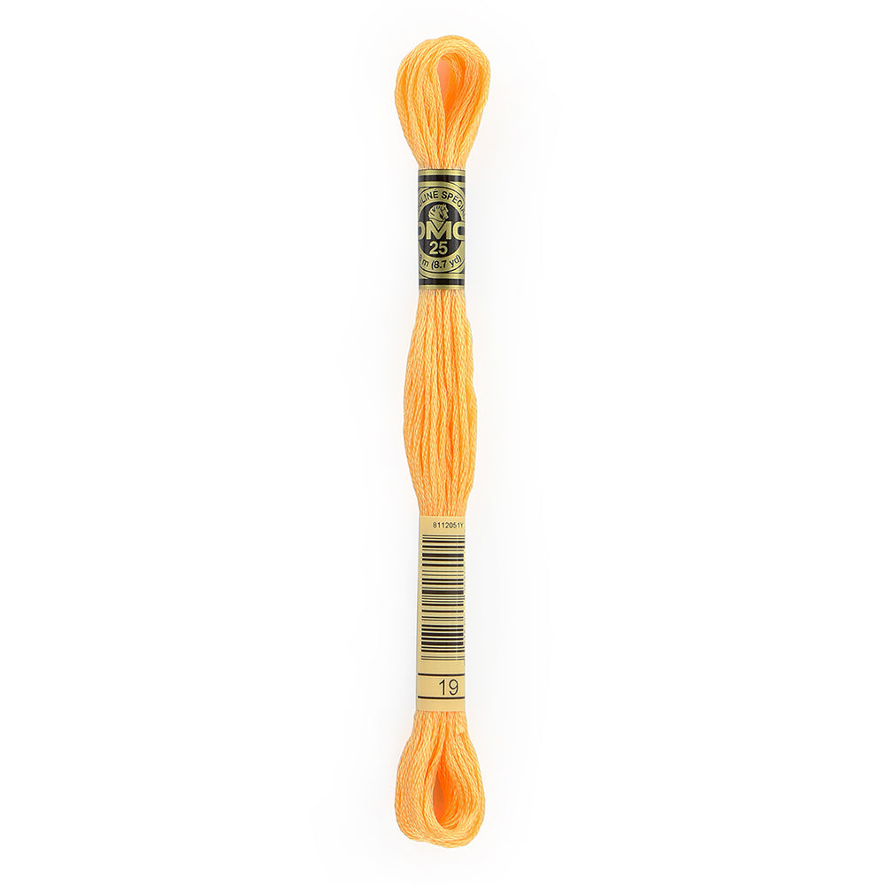 DMC 6-Strand Cotton Embroidery Floss 8m (8.7 yd) 19 Medium Light Autumn Gold