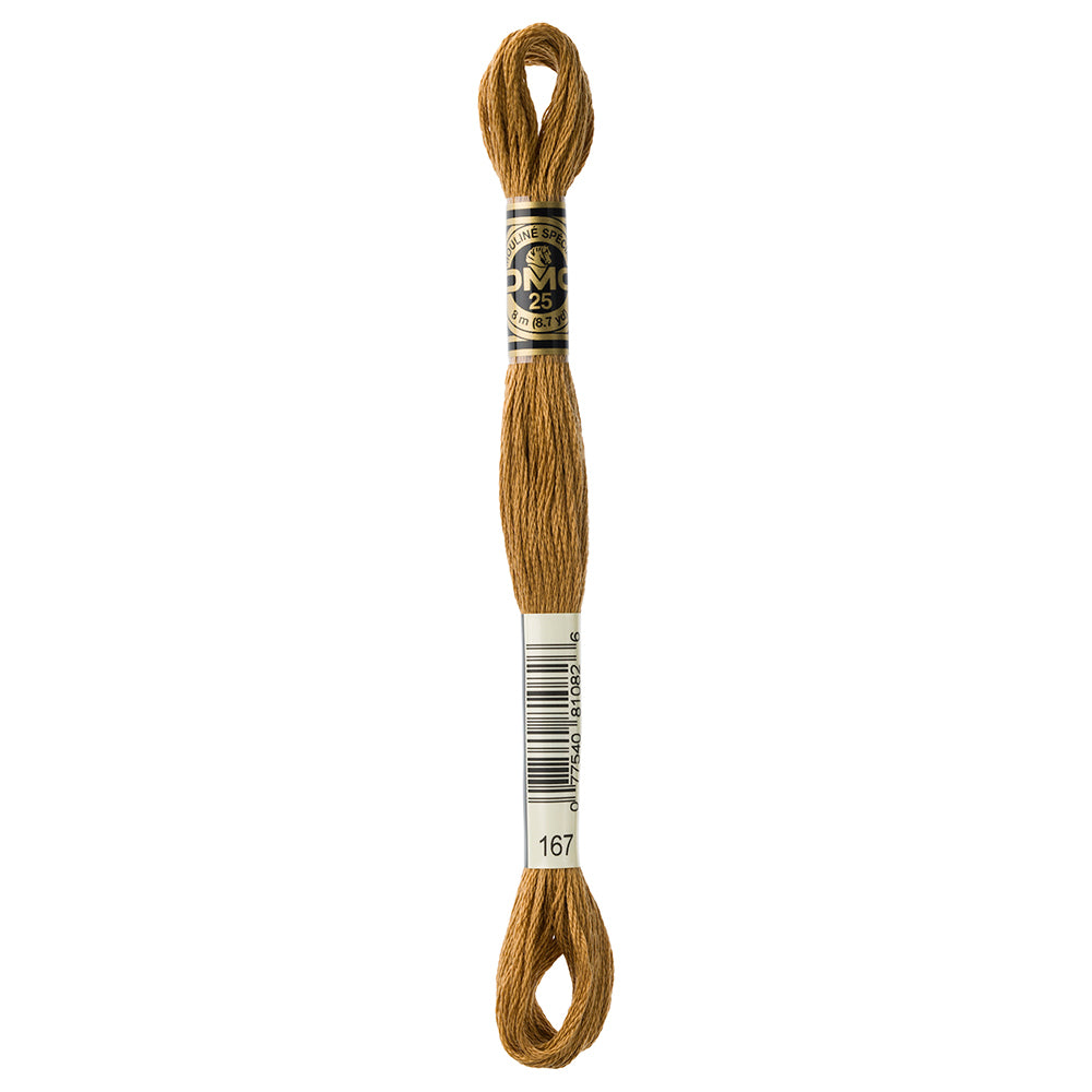 DMC 117 Cotton 6-Strand Embroidery Floss 8 m - 167 V Dk Yellow Beige