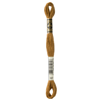 DMC 117 Cotton 6-Strand Embroidery Floss 8 m - 167 V Dk Yellow Beige