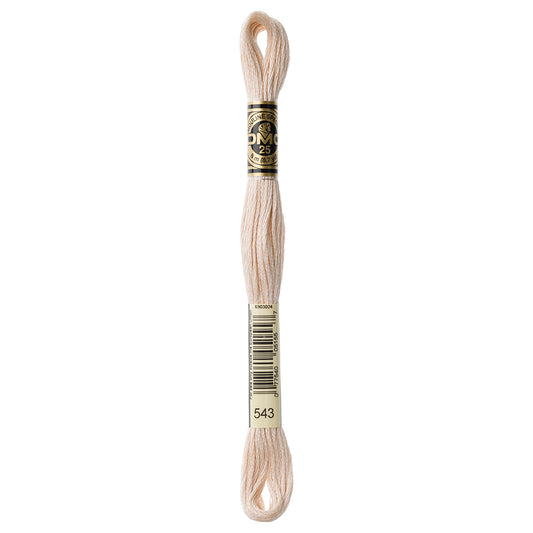 DMC 117 6-strand cotton embroidery floss, Colour 543 Ultra Very Light Beige Brown, 8 m
