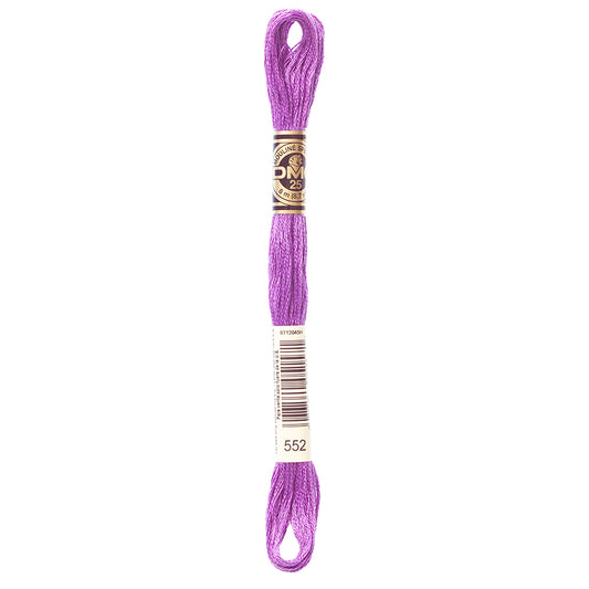 DMC 117 6-strand cotton embroidery floss, Colour 552 Medium Violet, 8 m