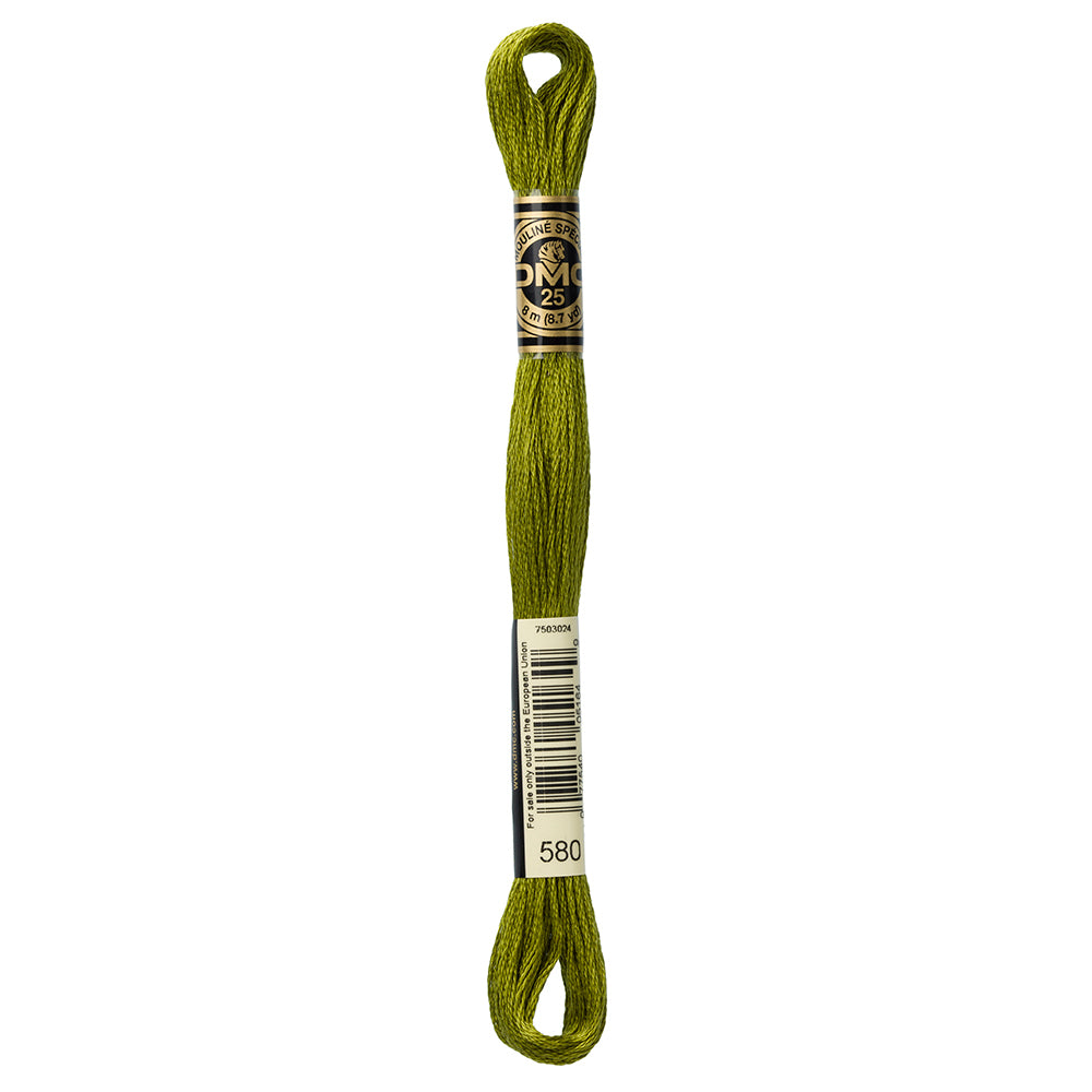 DMC 117 Cotton 6-Strand Embroidery Floss 8 m - 580 Dark Moss Green