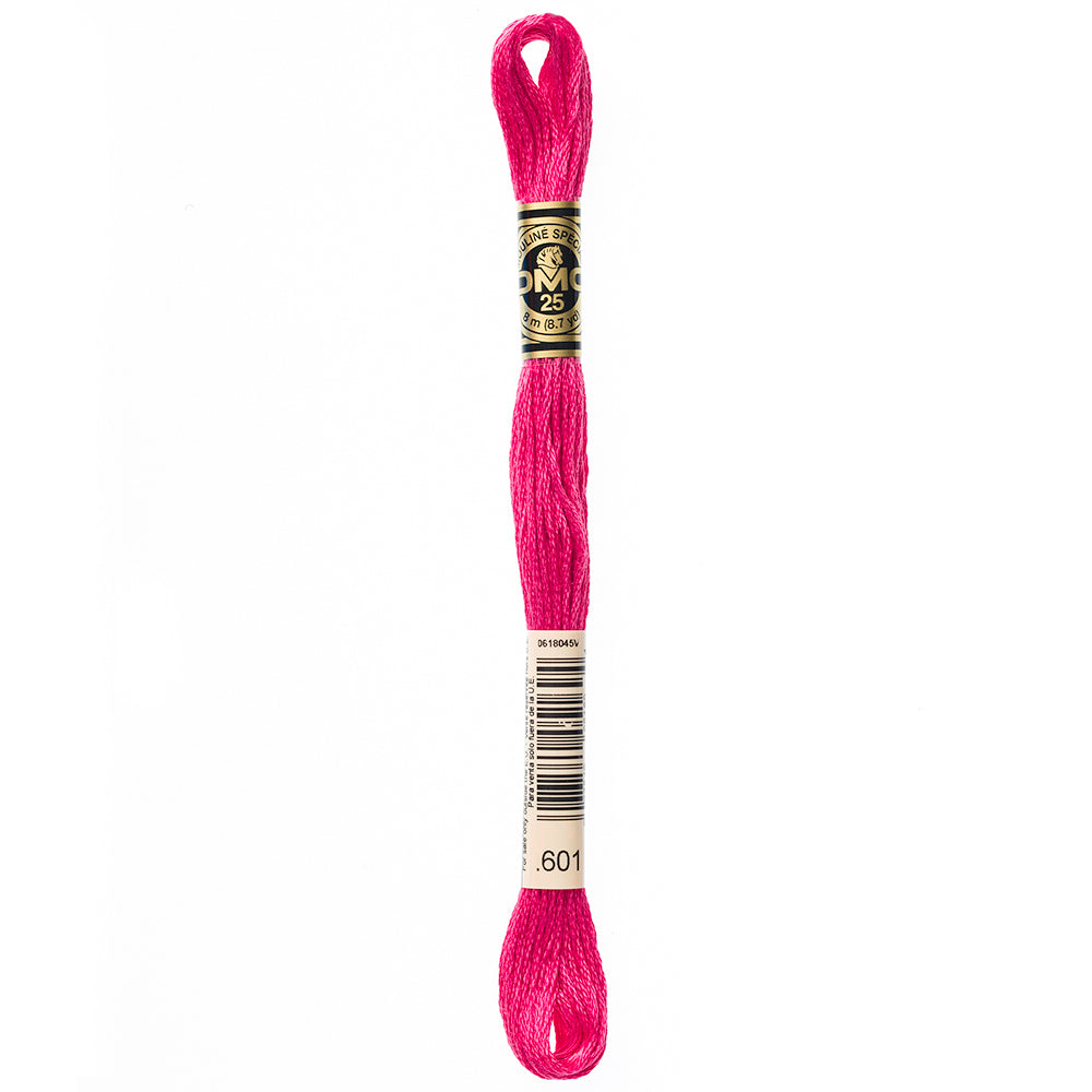 DMC cotton embroidery floss, Colour 601, 8 m