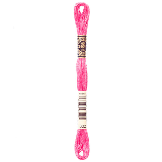 DMC cotton embroidery floss, Colour 602, 8 m