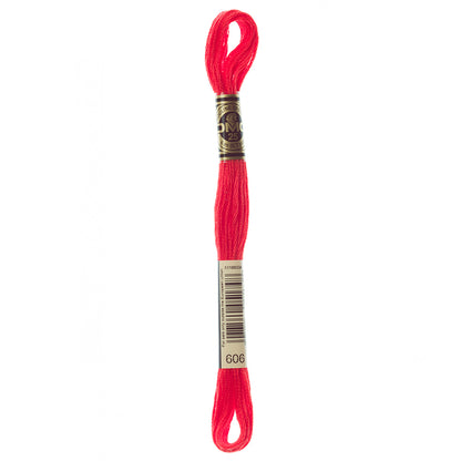 DMC Cotton 6-Strand Embroidery Floss, 8 m, Colour 606