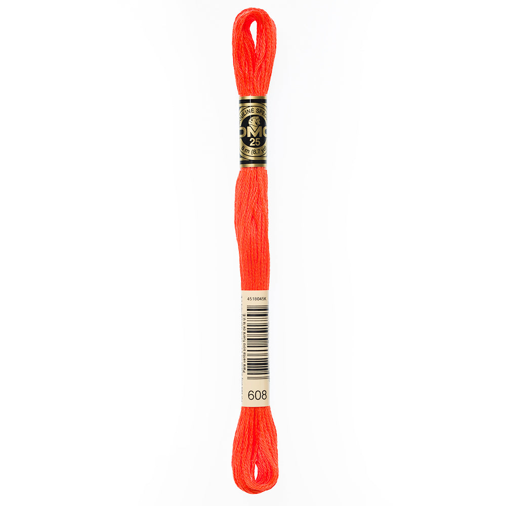 DMC Cotton 6-Strand Embroidery Floss, 8 m, Colour 608