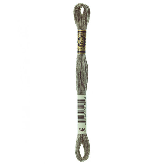 DMC cotton embroidery floss, Colour 646, 8 m