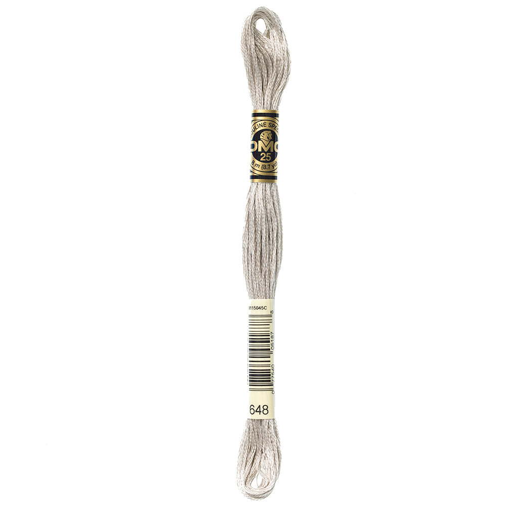 DMC 117 cotton embroidery floss, Shade 648, 8 m
