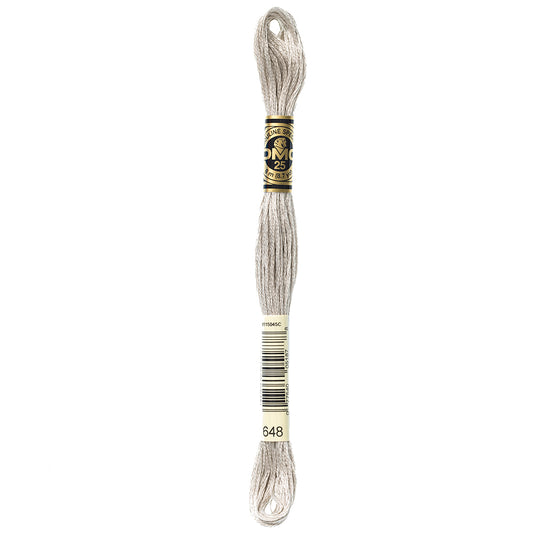DMC 117 cotton embroidery floss, Shade 648, 8 m