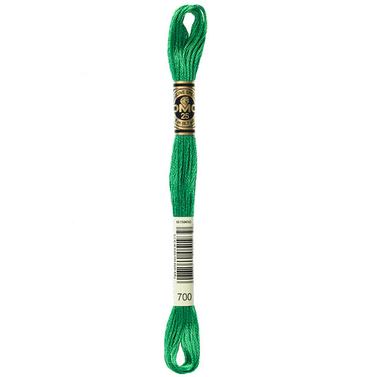 DMC 117 cotton embroidery floss, Shade 700, 8 m