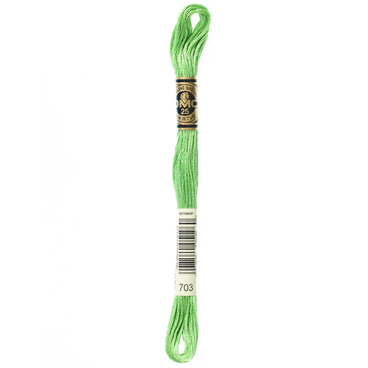 DMC 117 cotton embroidery floss, Shade 703, 8 m