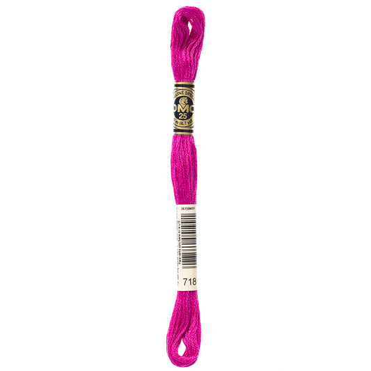 DMC 117 cotton embroidery floss, Shade 718, 8 m