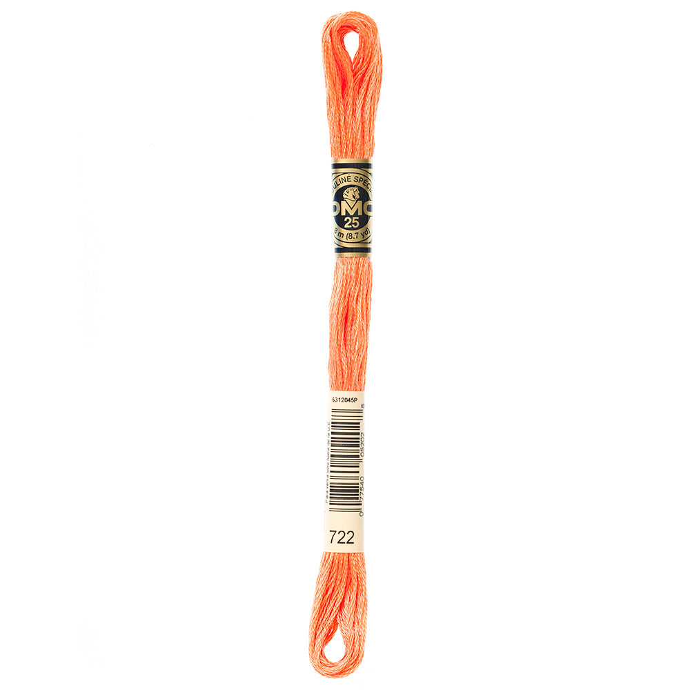 DMC 117 Cotton 6-Strand Floss 8 m (8.7 yd), Shade 722