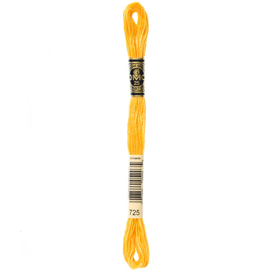 DMC 117 cotton embroidery floss, Shade 725, 8 m