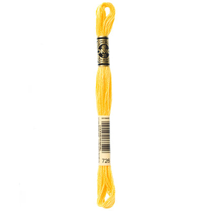 DMC 117 cotton embroidery floss, Shade 726, 8 m