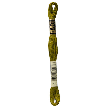 DMC #117 Cotton 6-Strand Floss 8 m - Very Dark Olive Green (731)
