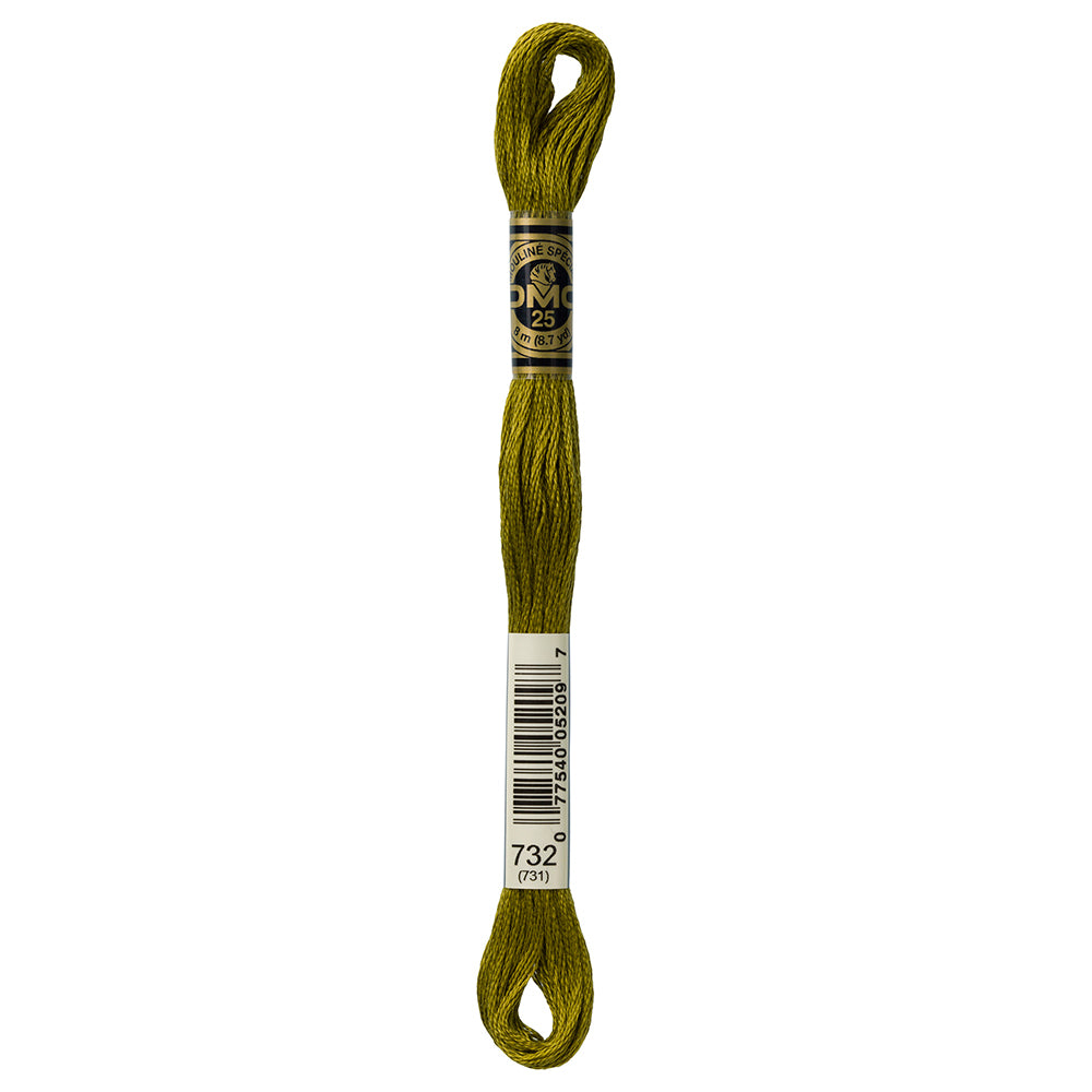 DMC #117 Cotton 6-Strand Floss 8 m - Olive Green (732)