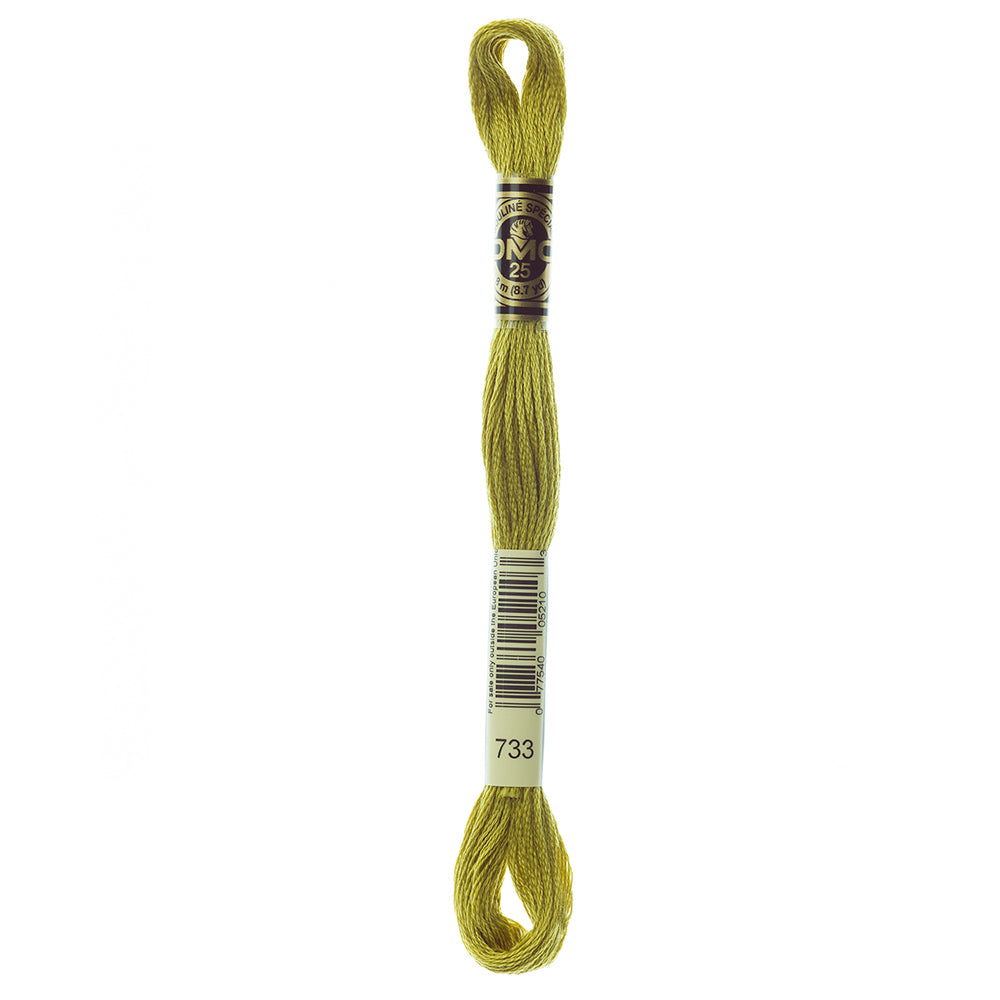 DMC #117 Cotton 6-Strand Floss 8 m - Medium Olive Green (733)