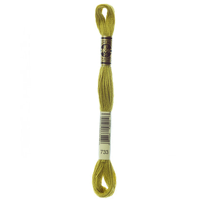 DMC #117 Cotton 6-Strand Floss 8 m - Medium Olive Green (733)