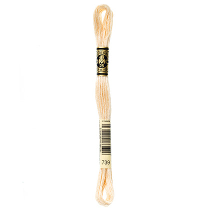 DMC #117 Cotton 6-Strand Floss 8 m - Ultra Very Light Tan (739)