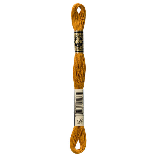 DMC Mouliné Spécial 117 6-strand cotton floss, Colour 782, 8 m