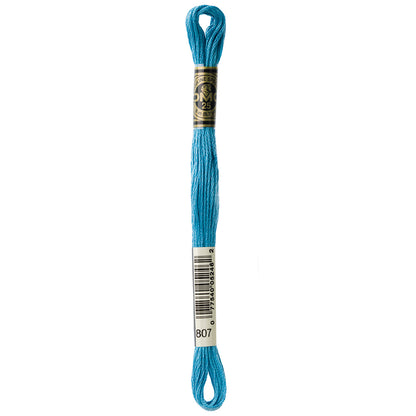 DMC 117 6-strand cotton embroidery floss, 807 Dark Peacock Blue, 8 m (8.7 yd)