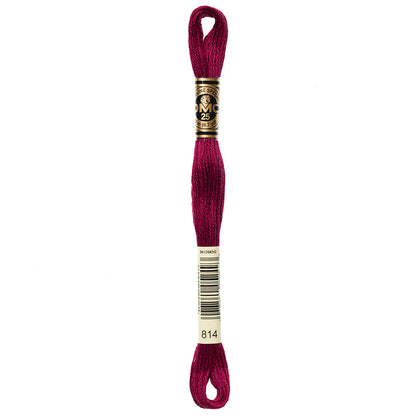 DMC 117 Cotton 6-Strand Embroidery Floss 8 m - 814 Dk Garnet