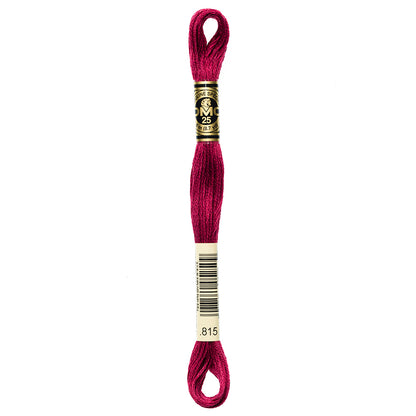 DMC 117 6-strand cotton embroidery floss, 815 Medium Garnet, 8 m (8.7 yd)