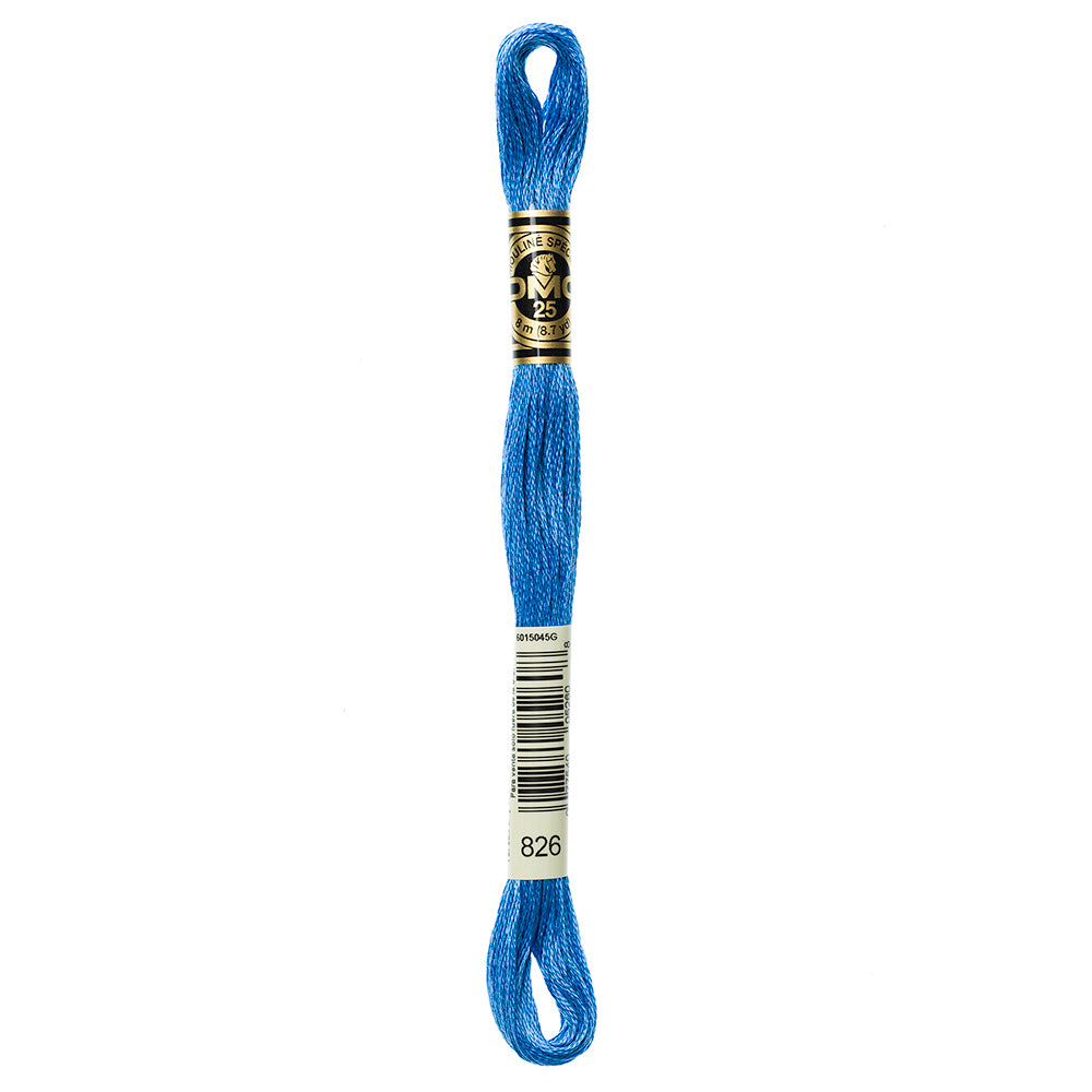 DMC 117 Cotton 6-Strand Embroidery Floss 8 m - 826 Md Blue