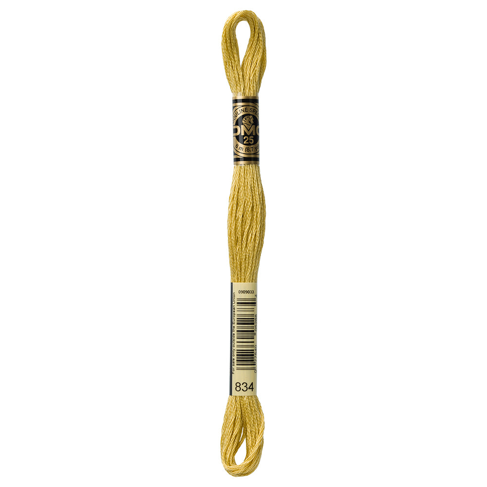 DMC Mouliné Spécial 117 6-strand cotton floss, Shade 834, 8 m (8.7 yd)