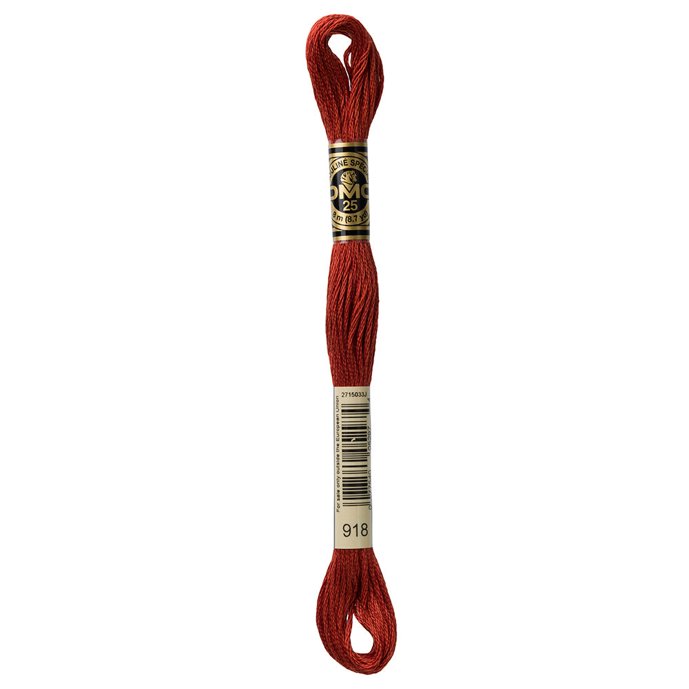 DMC 117 stranded cotton floss, Shade 918, 8 m (8.7 yd)