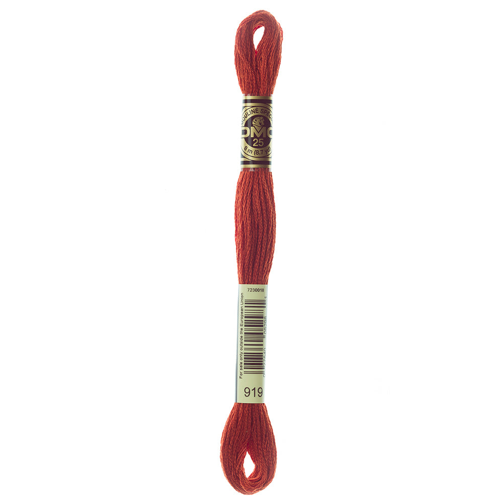 DMC #117 Stranded Cotton Floss, 8 m, Shade 919