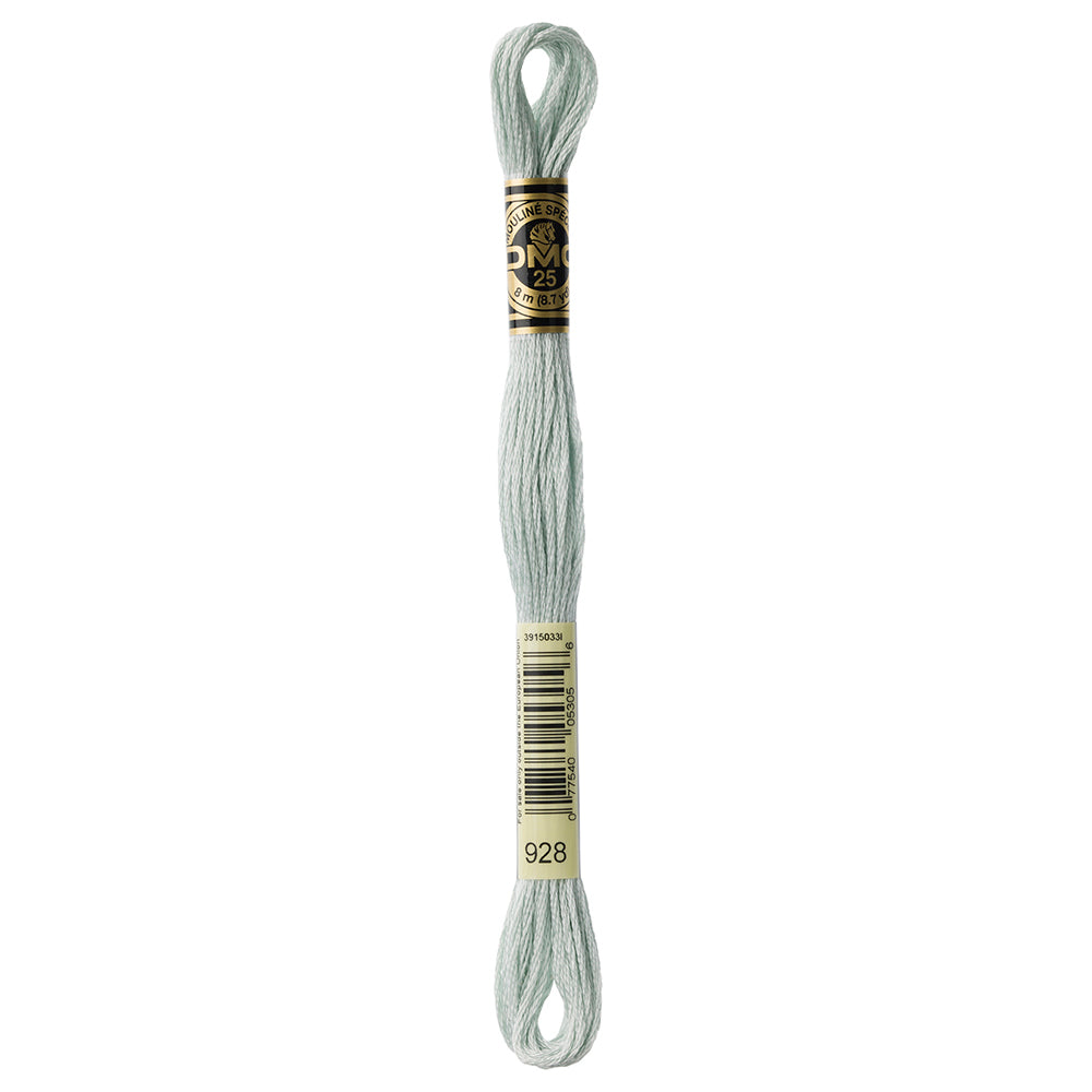 DMC 117 6-Strand Cotton Embroidery Floss 8 m - 928 Very Light Grey Green