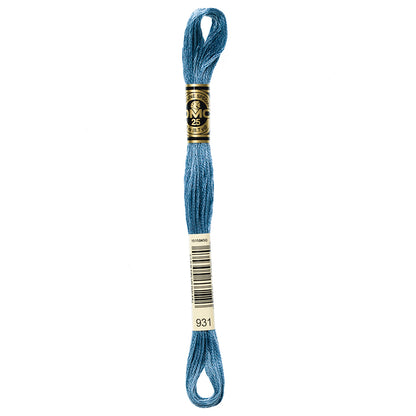 DMC 117 6-Strand Cotton Embroidery Floss 8 m - 931 Medium Antique Blue