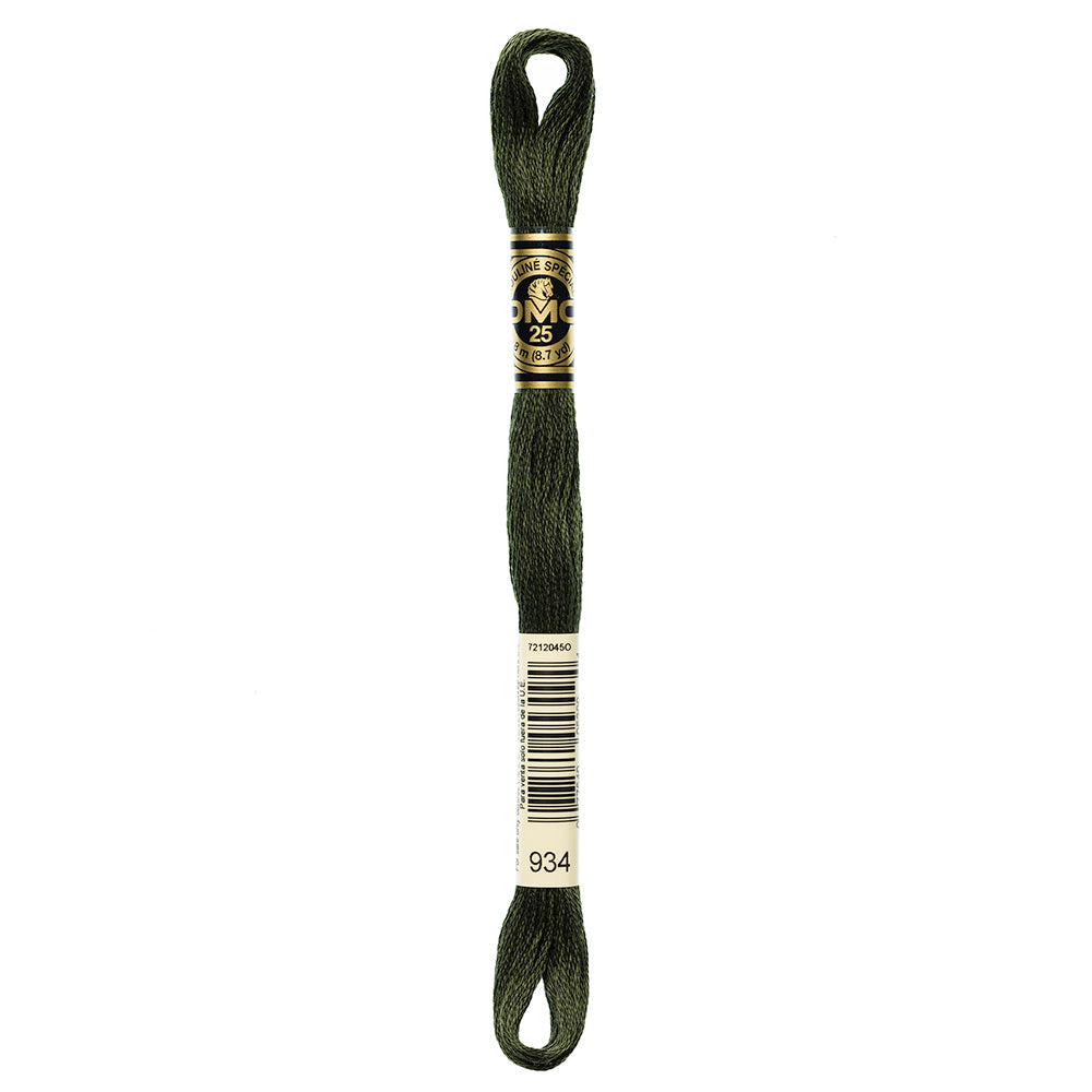 DMC 117 6-Strand Cotton Embroidery Floss 8 m - 934 Black Avocado Green