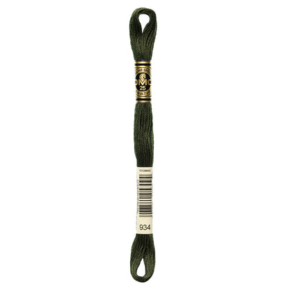 DMC 117 6-Strand Cotton Embroidery Floss 8 m - 934 Black Avocado Green
