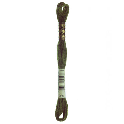 DMC 117 6-Strand Cotton Embroidery Floss 8 m - 936 Very Dark Avocado Green