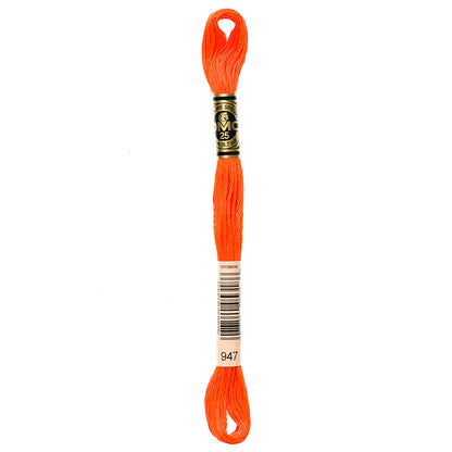 DMC 117 6-strand cotton embroidery floss, 947 Burnt Orange, 8 m (8.7 yd)