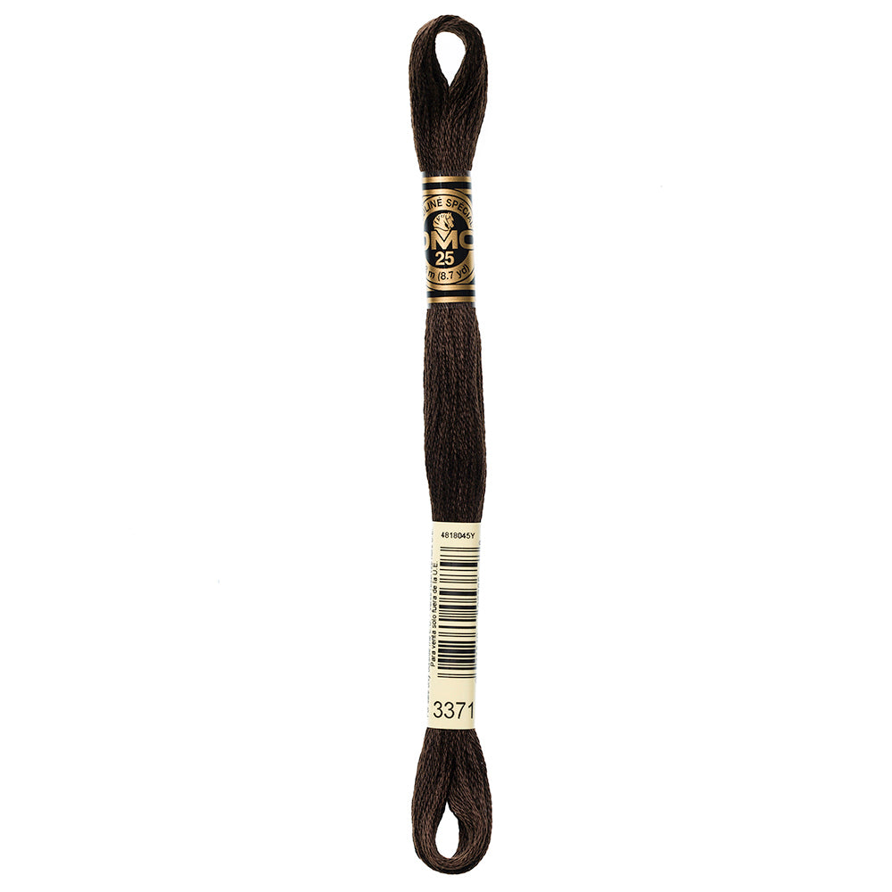 DMC Mouliné Spécial 117 Cotton Floss 8 m Black Brown 3371