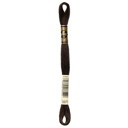 DMC Mouliné Spécial 117 Cotton Floss 8 m Black Brown 3371