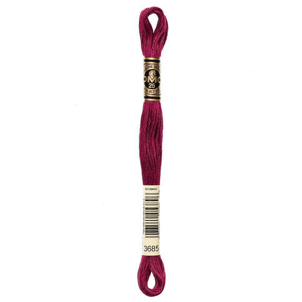 DMC Mouliné Spécial 117 Cotton Floss 8 m V Dk Mauve 3685