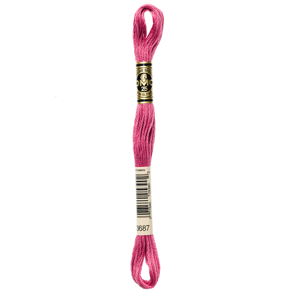 DMC Mouliné Spécial 117 cotton floss, Mauve 3687, 8 m (8.7 yd)