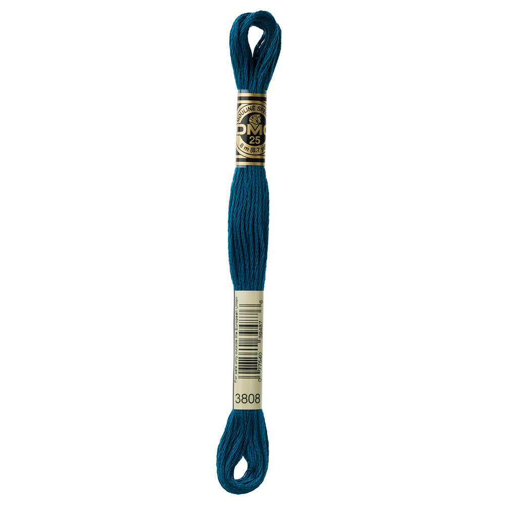 DMC Mouliné Spécial 117 cotton floss, Colour 3808, 8 m (8.7 yd)