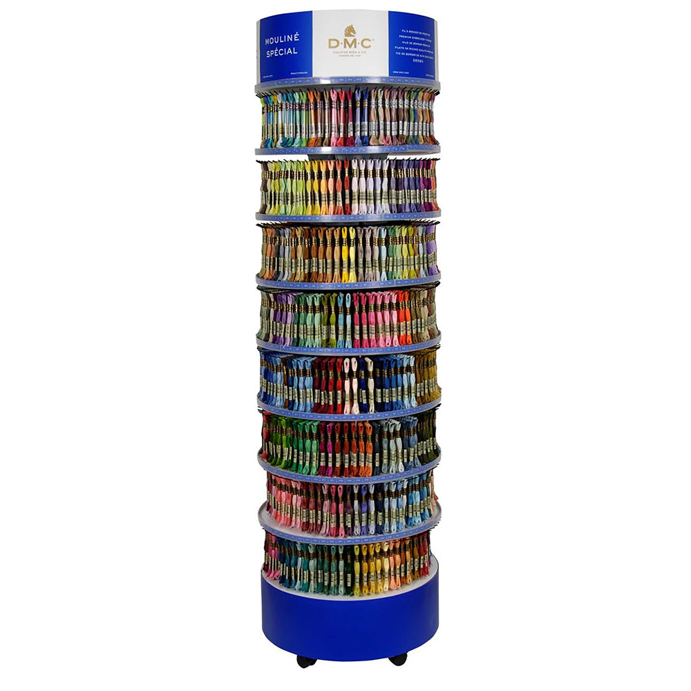 DMC 8-Tier Thread Spinner Display Full Stock 77 in × 20.25 in