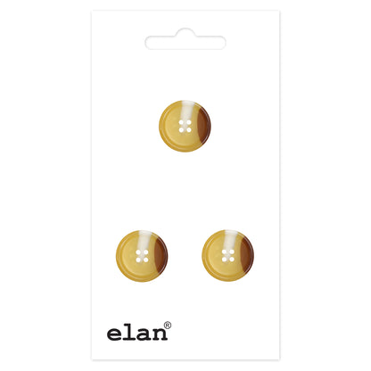ELAN 4 Hole Button 23 mm (7/8 in), 3 Count