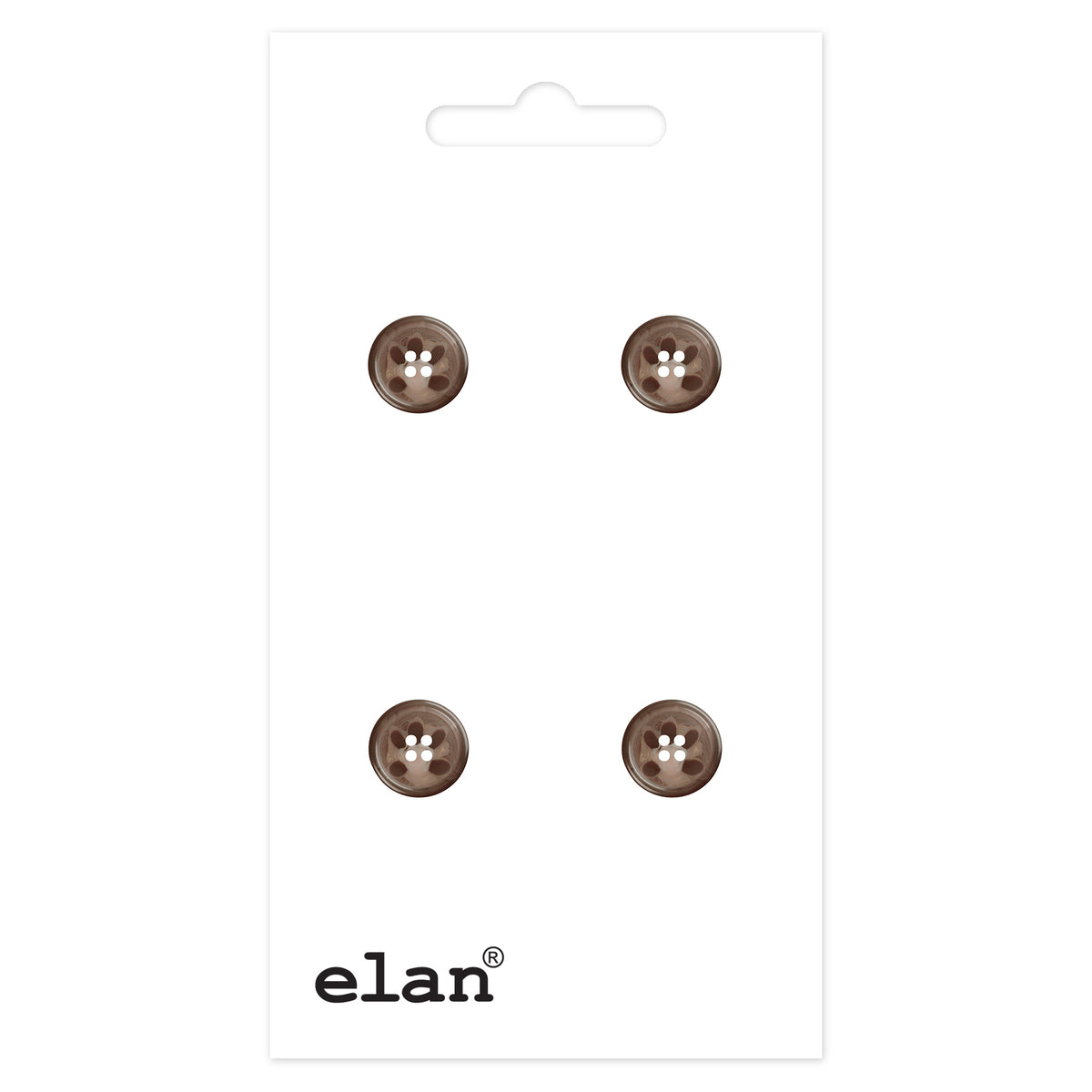 ELAN 4 Hole Button 15 mm (5/8 in), 4 Count