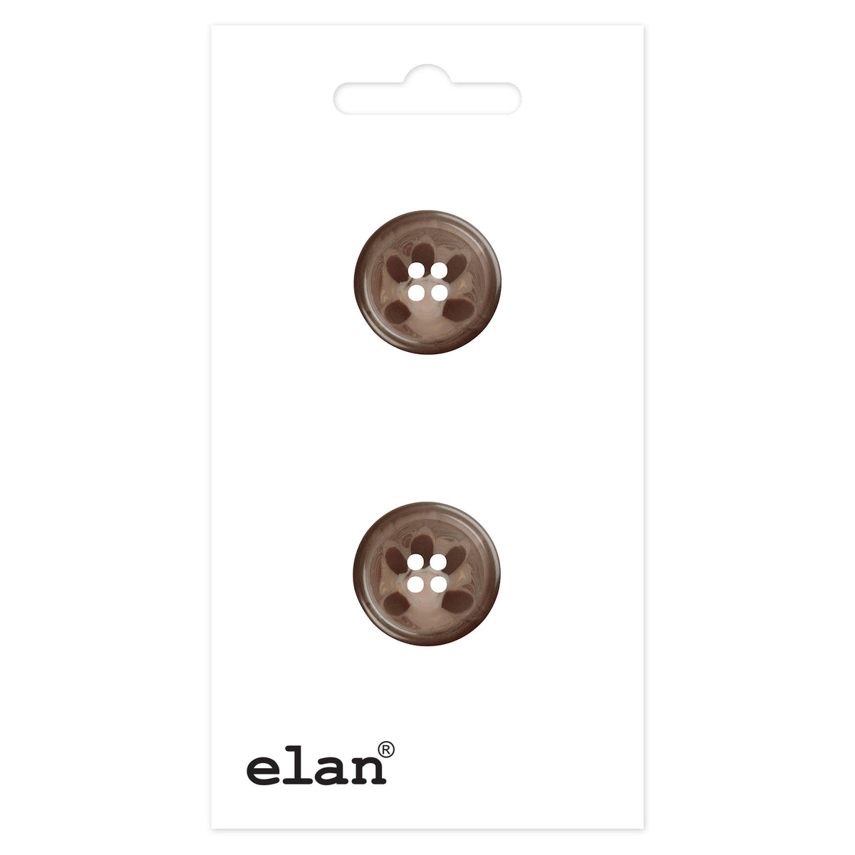 ELAN 4-Hole Button — 28 mm (1 1/8 in.) — 2 Count - packaged product view